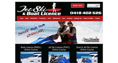 Desktop Screenshot of jetskiboatlicence.com.au