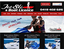 Tablet Screenshot of jetskiboatlicence.com.au